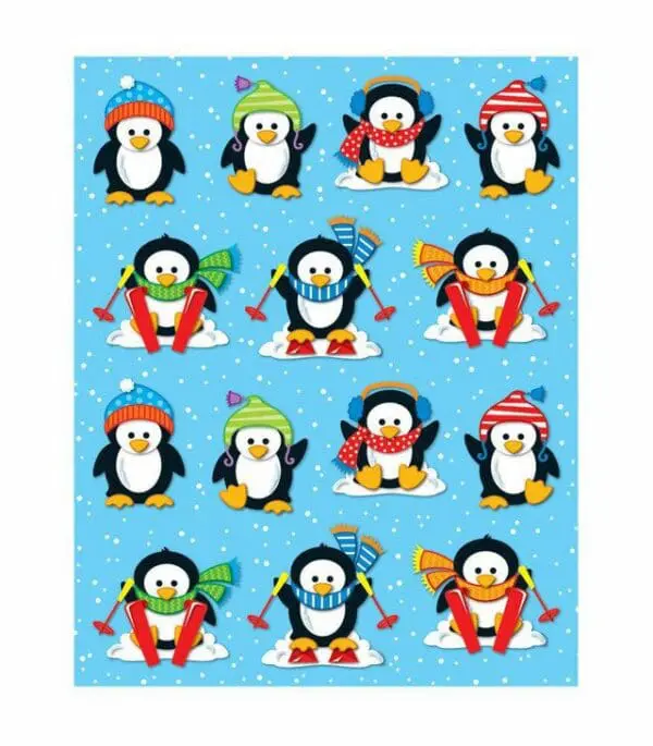 Penguins Shape Stickers - 84pcs - Carson Dellosa