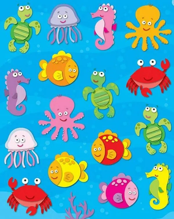 Sea Life Shape Stickers - 96pc - Carson Dellosa