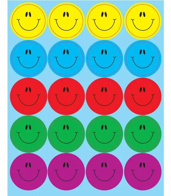 Smiley Faces Dazzle Stickers