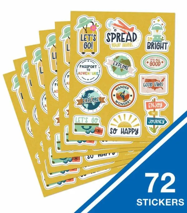 Think Positive Stickers - 72pc - Carson Dellosa