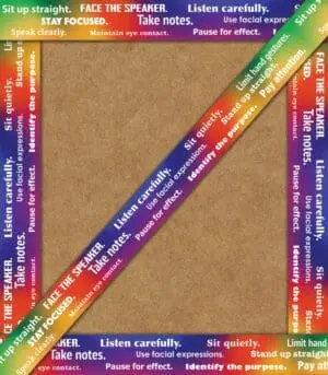 Speaking & Listening Straight Borders - +/-91cm x 7.5cm each