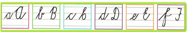 Alphabet - CURSIVE WRITING - FRIEZE A to Z (5Strips)