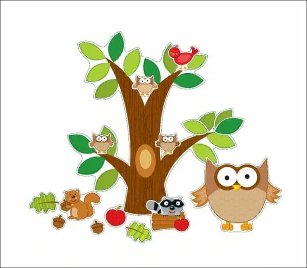 Owls Bulletin Board Set - 43pcs