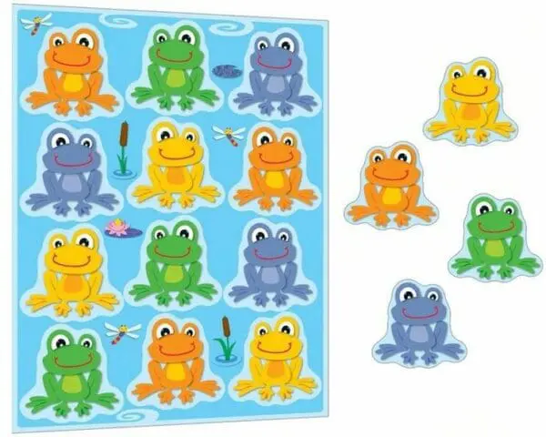 FUNky Frogs Shape Stickers - 72PCS - Carson Dellosa