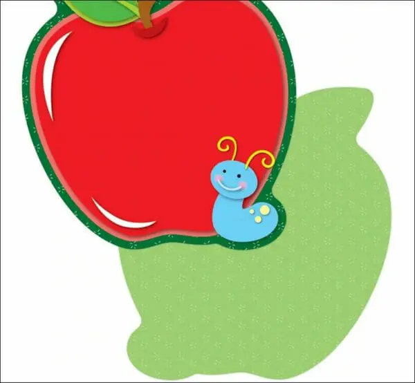 Cut-Outs - Mini - 2sided - Apples with Worm - 36pcs