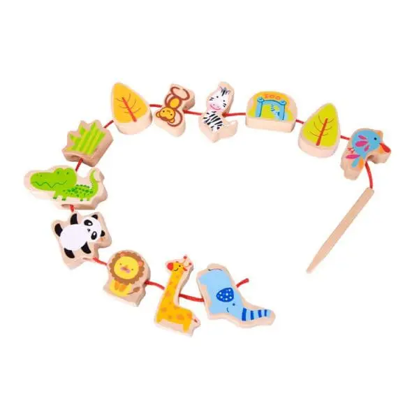 Lacing Beads - Zoo - 13pcs - Classic World - Image 3