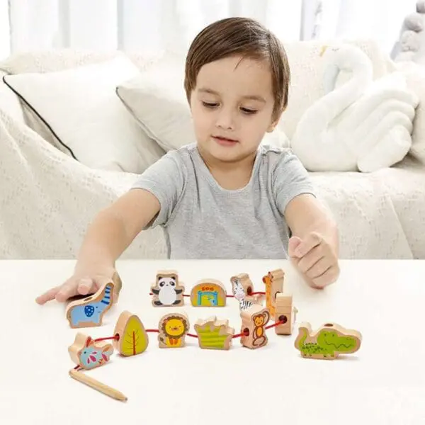 Lacing Beads - Zoo - 13pcs - Classic World - Image 2