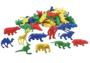 Counters - Wild Animals 4 Colours - 120pcs Polybag