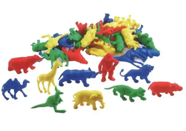 Counters - Wild Animals 4 Colours - 120pcs Polybag