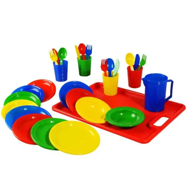 Pretend Play - Dinner & Kitchen Set - 29pcs - Large Tray