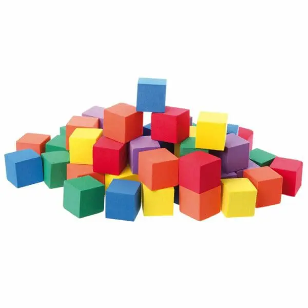 Colour Cubes - Foam 20mm - 100pcs Polybag - EDX Education