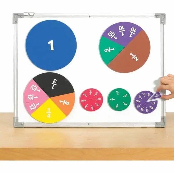 Fraction Circles - 1 to 12th - Printed Demo Magnetic - 51pc