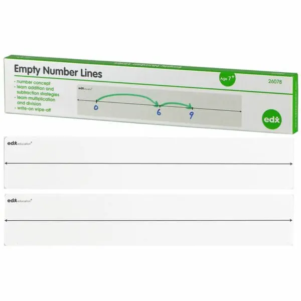 Number Lines - Write & Wipe - Empty - Student - 15pcs