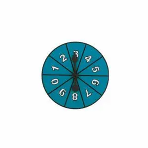 Spinners - 9 Numbers - 5pcs Polybag