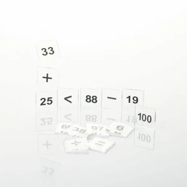 Number Tiles - Transparent 57pc - EDX Education