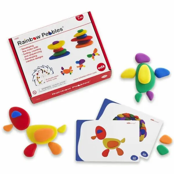 Rainbow Pebbles Activity Set 36pcs w Cards