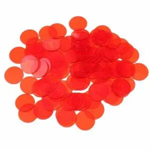 Counters - Transparent Red - 50pcs