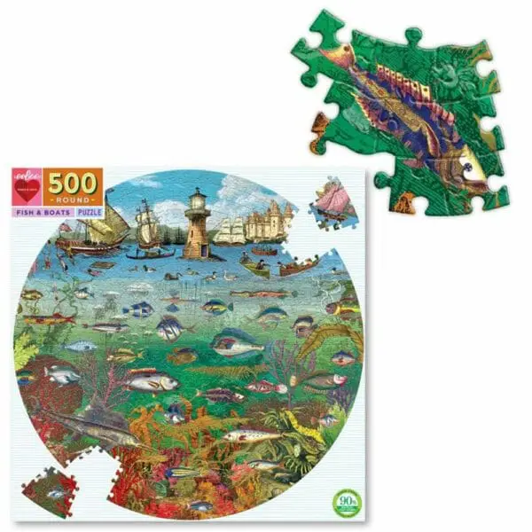 Round Puzzle - Fish & Boats - 500pcs
