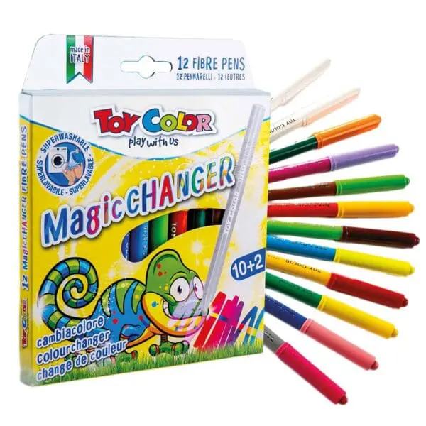 Fibre Pens -10 + 2 Superwashable Magic Changer - Toy Color