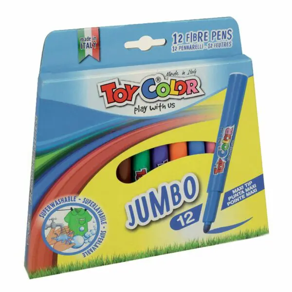 Fibre Pens - Jumbo12 Colours - Toy Colour