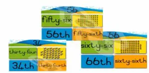 A4 NUMBER CARDS (34-66 CARDINAL/ORDINAL)