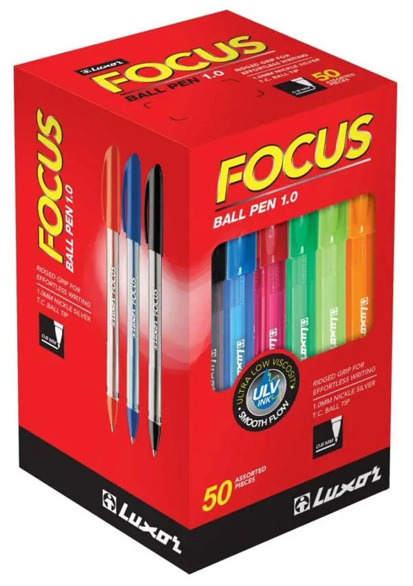 Blue - Focus Ball Pen - 50pcs - Luxor