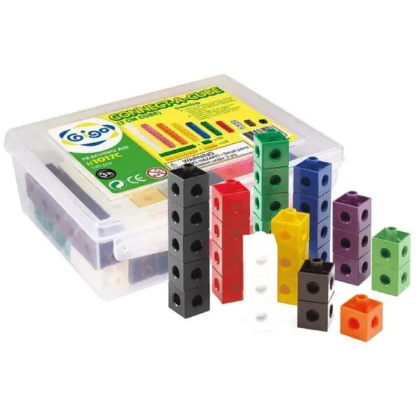 Connect-A-Cube - 2cm 100pcs - 10 Colours - in Container - Gigo