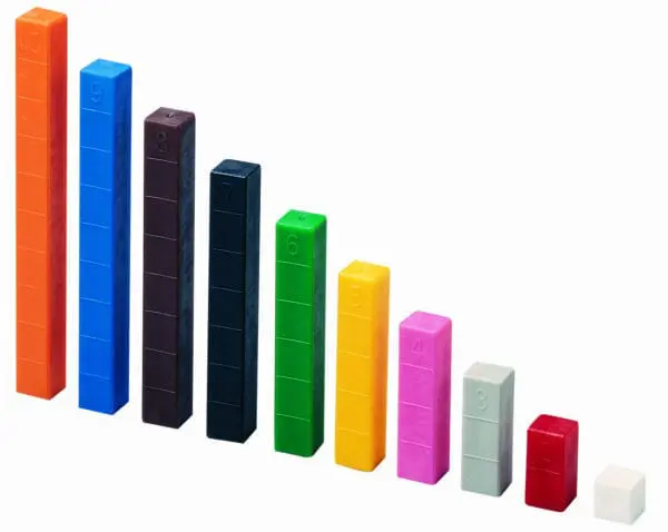 Number Rods - + 5 Cards - 250pcs Container - Gigo
