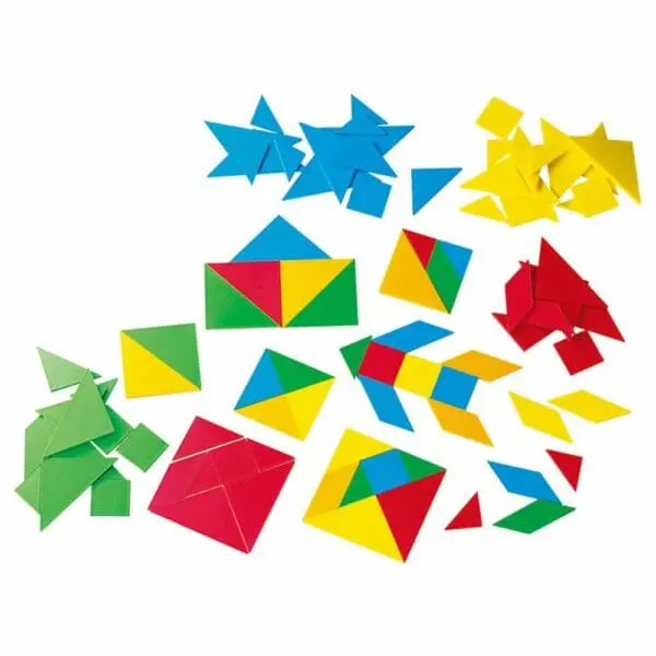 Tangrams - Plastic -105pc container - Gigo - Image 2