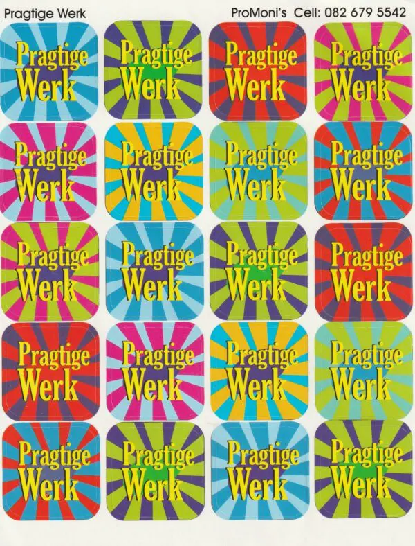 Pragtige Werk Plakkers - 60pcs