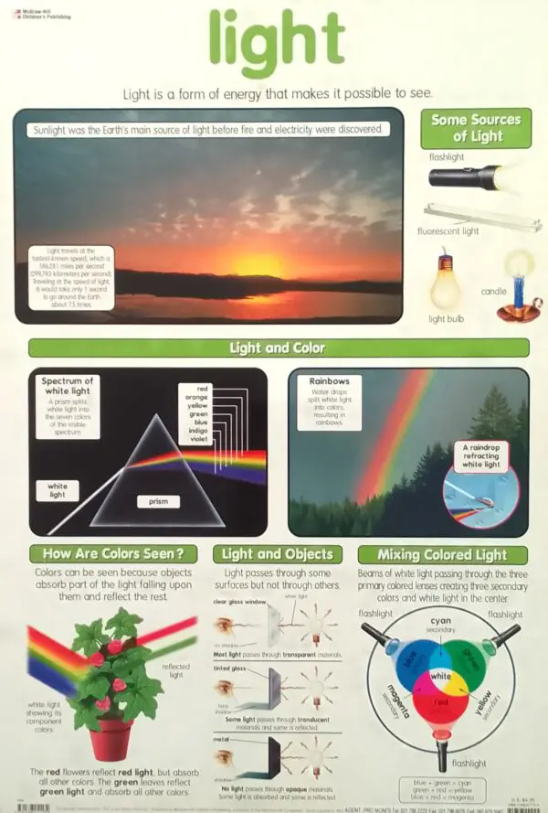 Light - Wall Chart - Laminated 520x760mm