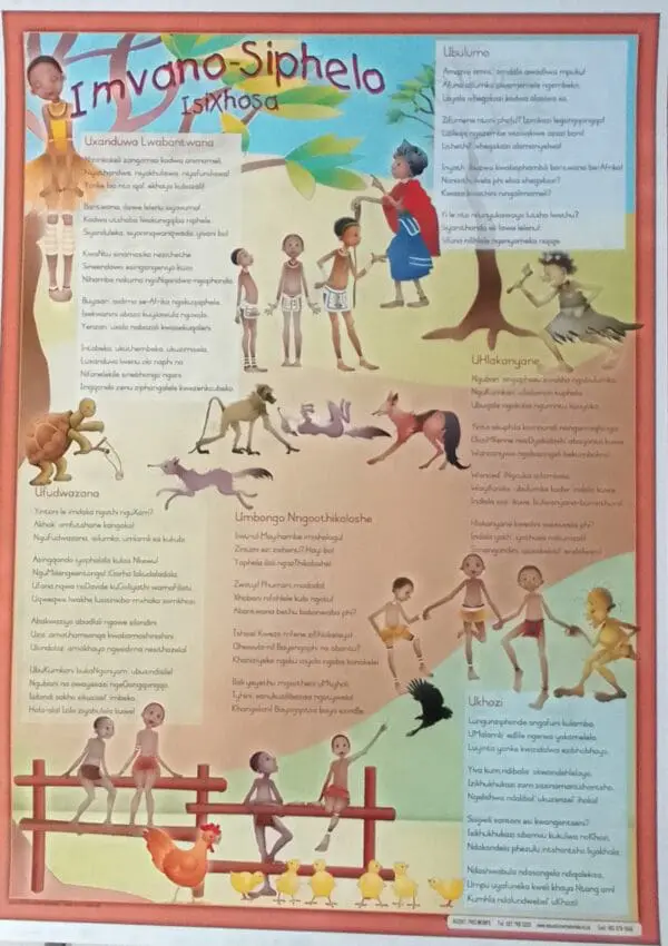 Imvano-Siphelo - Nursery Rhymes - Wall Chart - A1 Laminated