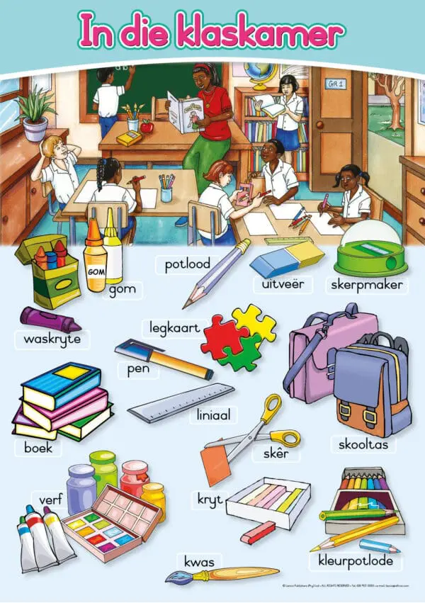 In Die Klaskamer - Afrikaans - Wall Chart - A1 Laminated