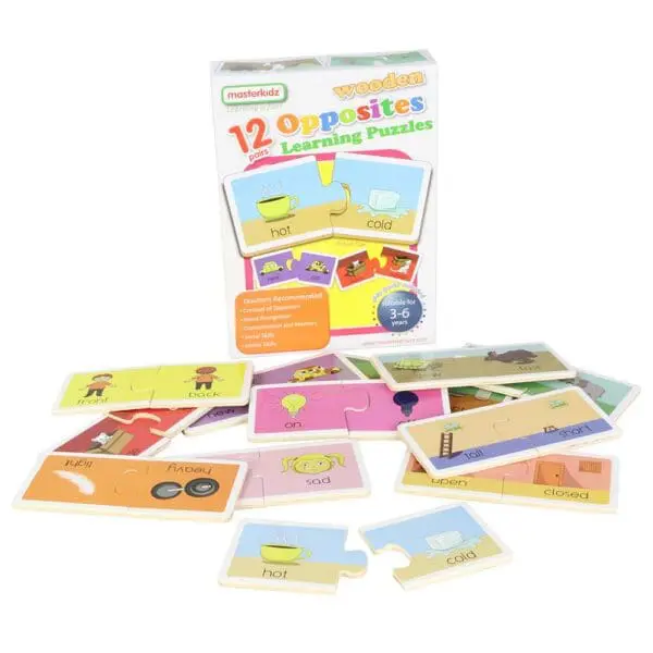 Wooden Puzzle - Opposites - 24pcs - Masterkidz