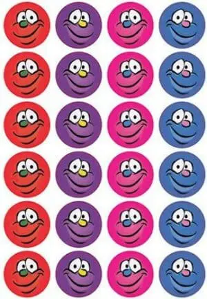 Smiley Faces Stickers - 72pcs