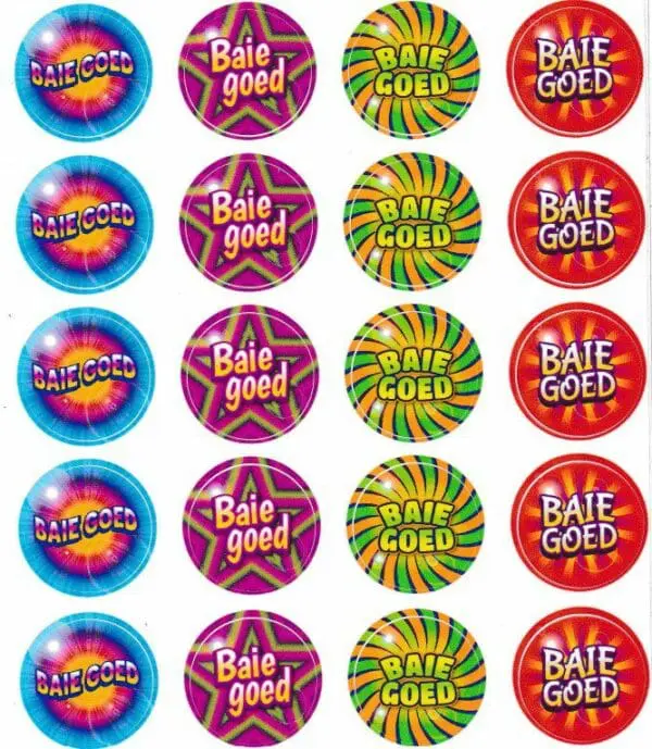 Baie Goed plakkers Stickers - 100PCS