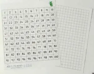 Number Board - Double Sided 1-100 - 10pc - Wipe Off Laminated 210mmx250mm