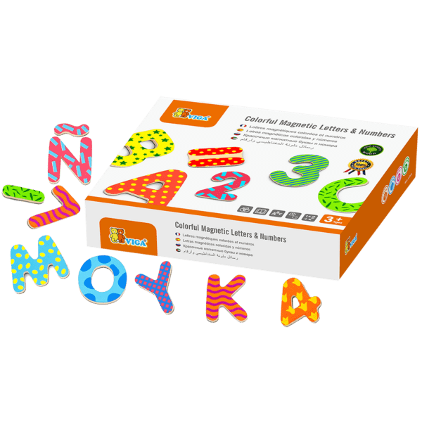 Colorful Magnetic Letters & Numbers - (77pcs) - Viga