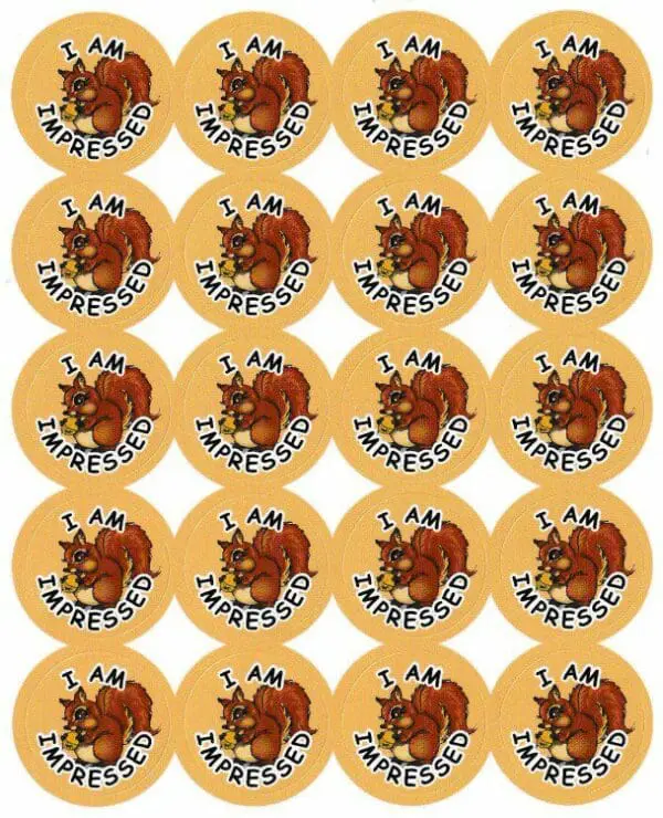 I Am Impressed Squirrel Stickers - 60pcs