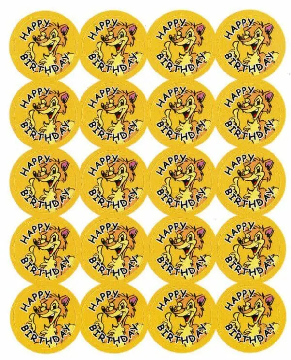 Fun Happy Birthday Stickers - 60pcs