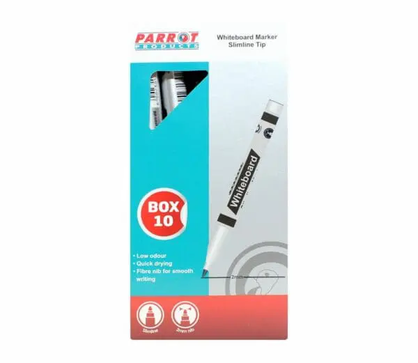 Whiteboard Marker - Slimline - Box of 10 (Black)