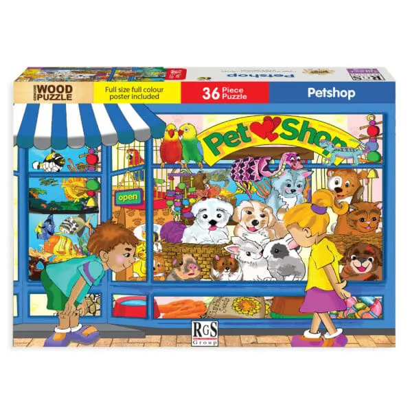 Wood Puzzle - Pet Shop - 36pcs