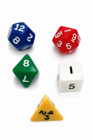 Dice - Polyhedra Dice 5pc assorted (16 to 20mm)