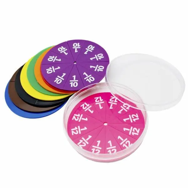Fraction Circles Printed 51pc - 9 cm (Dia.)