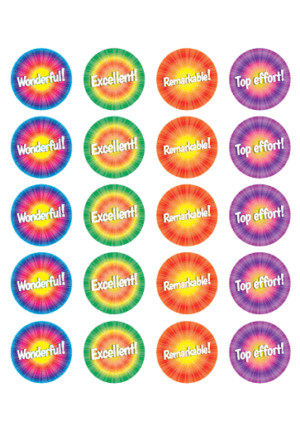 Tie-dyed Stickers - 100PCS