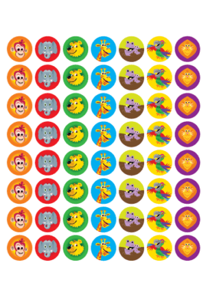 Zoo Animals - Mini Merit Stickers - 280PCS