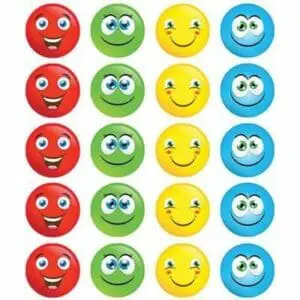 Smiley Face Stickers - 100pcs