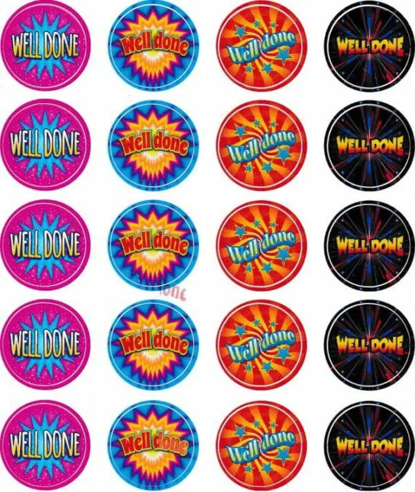 Well Done Stickers - 100PCS