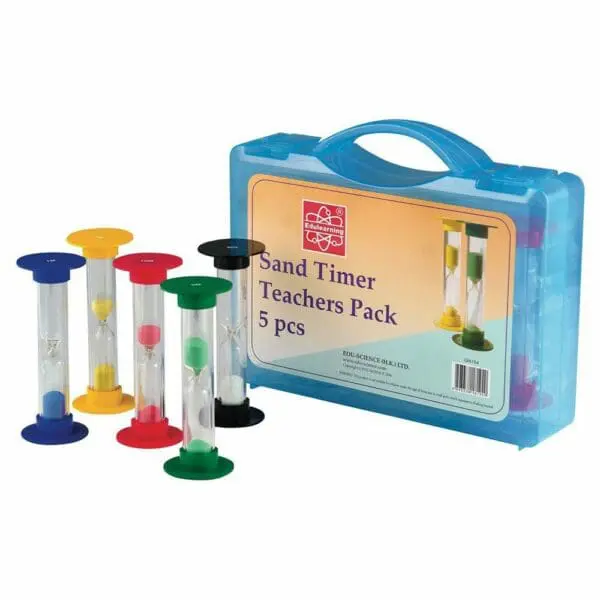 Sand Timer Teacher's Pack of 5 in Storage Case