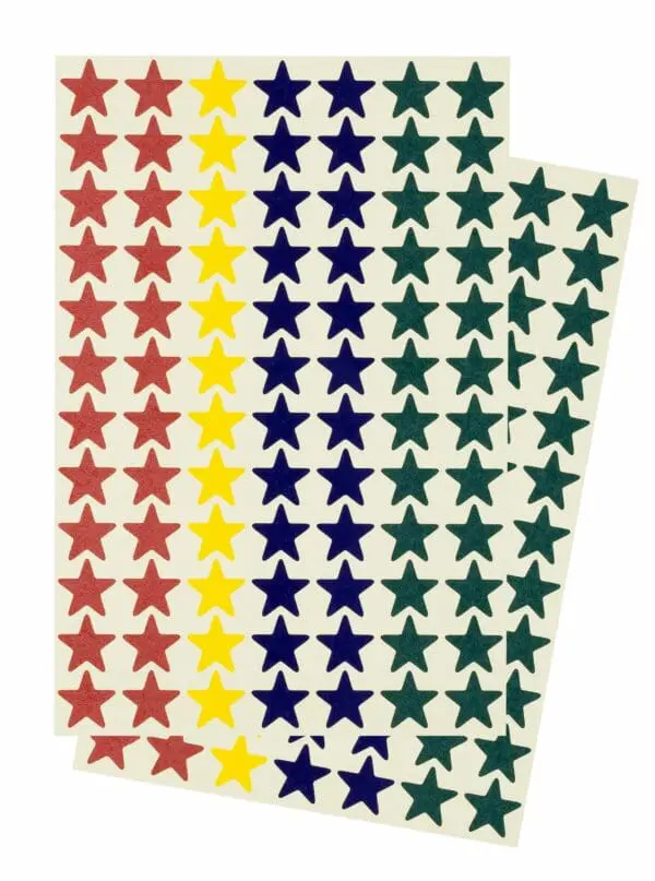 Mixed Star Stickers - 168pcs